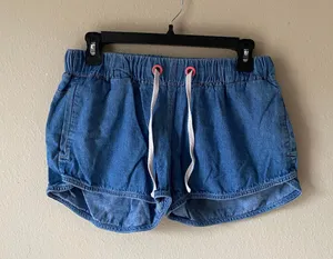 Vintage LUST Flower Power Soft Denim Shorts Multi Size L thumbnail 1