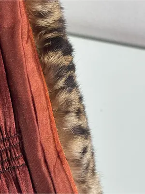Vintage Animal Print Fur Muff Clutch Handbag Purse Talon Pull Zip thumbnail 7
