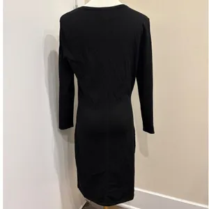 Rag & Bone Black‎ V-Neck Cable Knit Long Sleeve Sweater Dress Small Preppy Twee thumbnail 2