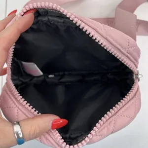 PINK Victoria's Secret Belt Bag Pink Quilted Logo Strap Fanny Pack Waist Bag thumbnail 11