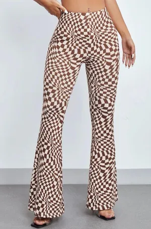 Checkered Flare Pants thumbnail 2