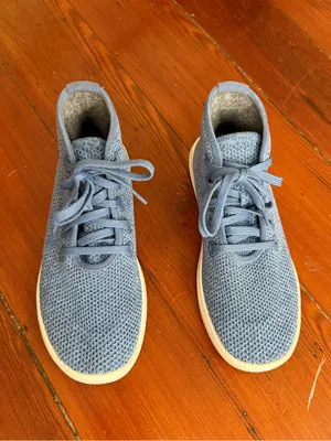 EUC Allbirds Tree Toppers High Top Blue Lightweight Sneakers Sz 7 💛🍄 thumbnail 4