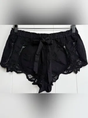 The Free People Intimately Brittany Micro Shorts size Large in Black - NWOT! thumbnail 3