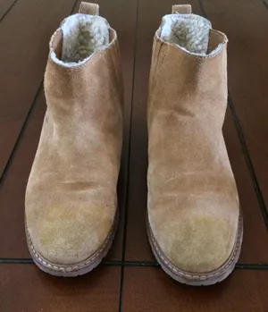 Madewell the toasty fleece lined Chelsea suede boots size 10 thumbnail 1