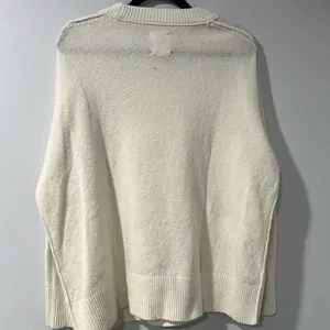 Aerie Women's CozyUp Cream Sweater Size Medium Oversized Crew Neck Soft thumbnail 4
