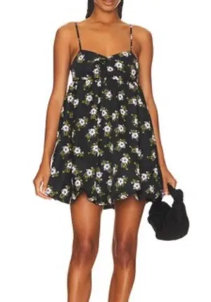 NWT Free People size small in A Bubble Mini Dress in Black thumbnail 1
