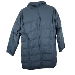 L.L. Bean Black Puffer Full‎ ZIp Goose Down Bodywarmer Trench Coat Size M thumbnail 3