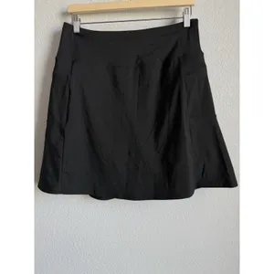 SANTINY Black Ruffled Golf Skort 19"Athletic Tennis Skirt Coquette Gorpcore L thumbnail 6