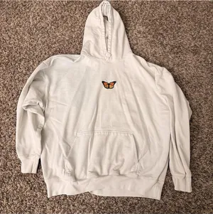 Brandy melville white hoodie with thumbnail 1