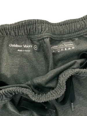 Outdoor Voices Green Sunday 3” Shorts Women’s Drawstring‎ Size Medium thumbnail 2