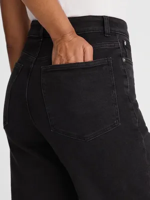 Madewell The Curvy Wide-Leg Jean in Black Frost Super Stretch Size 33 NWT thumbnail 5