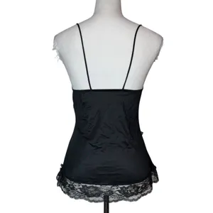 Vintage Y2K Lace Babydoll Cami Top S Black Bow Whimsigoth Coquette Fairy Grunge thumbnail 6