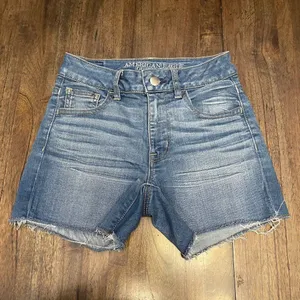 American Eagle Hi Rise Shorties Jean Shorts thumbnail 2