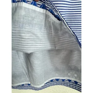 Vineyard Vines Women Blue White Striped Embroidered Hem Cotton Mini Skirt Size 8 thumbnail 6