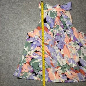 Lulus Women Blouse S Floral Abstract Multi-Color Bohemian Casual Summer thumbnail 6