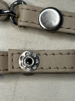 Tory Burch Taupe Leather-Interwoven Silver Chain Replacement Strap thumbnail 2