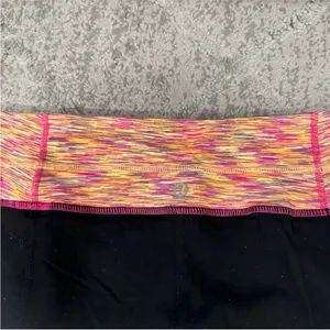 Lululemon Groove Pants Flare Multicolor Waistband Luon 6 thumbnail 4