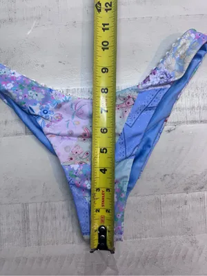 Capittana Dora Patchwork Swimsuit Bikini bottoms size small NWT Blue thumbnail 5