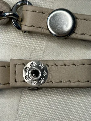 Tory Burch Taupe Leather-Accented Silver Chain Replacement Strap thumbnail 2