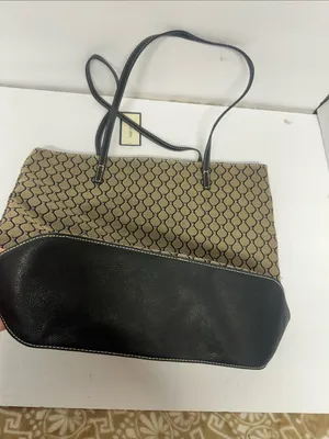 Nine West Tan and Black Geometric Tote thumbnail 3