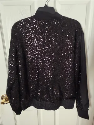 NWT Victoria’s Secret sport oversize Sequin Bomber Jacket - medium thumbnail 3