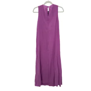 Abercrombie & Fitch Purple High Neck Drape Fall Wedding Guest Midi Maxi Dress PS thumbnail 4