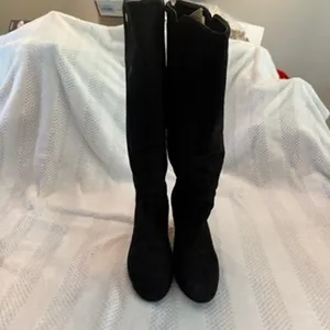 tory burch wedge heel suede knee high boots size 8 thumbnail 8