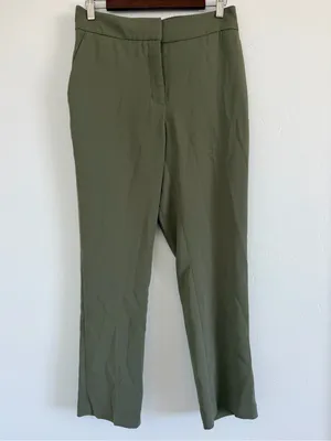 Quince Stretch Crepe Ankle Pants Size 8 Olive Green Pull On Work Pants thumbnail 2