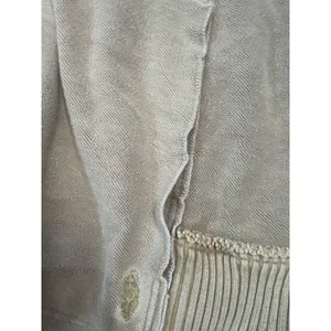 Free People Tikmo Hoodie Tan Acid Wash V-Neck Boxy Pullover Size Medium thumbnail 5