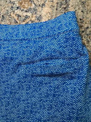 Peter Millar Blue Herringbone Print UPF 50+ Golf Skort Skirt thumbnail 5