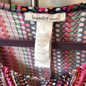 Laundry by‎ design multicolor polka dot dress with tie size small thumbnail 2