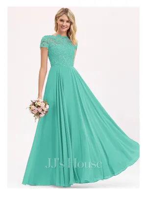 JJs House Estelle bridesmaid Dress Lace Bodice in Spa (Aqua blue/green) (206482) thumbnail 3