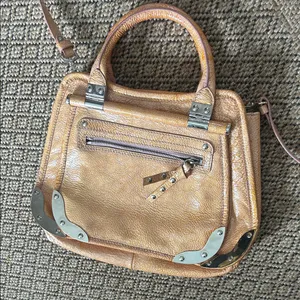 Non Signe Y2K Satchel Handbag Metal Accents Crossbody Strap thumbnail 3