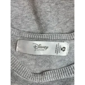 Disney Store Minnie Mouse Sweater M Gray Striped Sleeve Top thumbnail 3