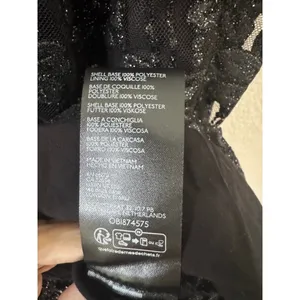 Free People All That Glitters Lace Mini Dress Black Goth Fairy Grunge Large NWOT thumbnail 8