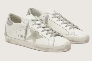 Golden Goose Women's Super-Star with silver heel tab and metal stud lettering thumbnail 1