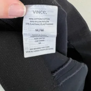 VINCE Stitch Front Seamed Pant in Black M Medium thumbnail 5