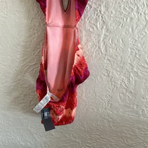 Abercrombie and Fitch Swimsuit One Piece Cutout Pink Ikat thumbnail 7