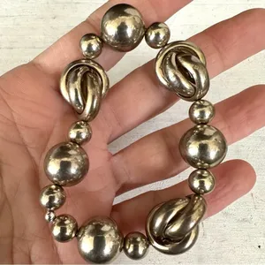 Silver tone stretchy bracelet thumbnail 3