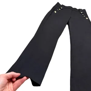👖✨ Quince Ultra-Stretch‎ Ponte Mariner Pants XS Black Straight Leg ✨👖 thumbnail 3