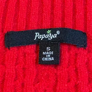 Papaya Red Cable‎ Knit Crop Tank Top Small Rhinestone Accents Camisole Y2K thumbnail 6