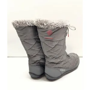 Columbia Womens Winter Boots 9 Gray Omni-Heat Waterproof Quilted Faux Fur BL5051 thumbnail 4