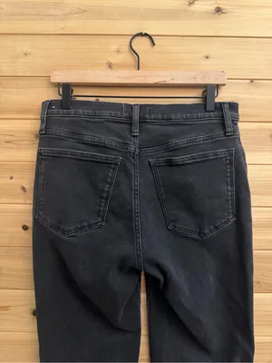 Madewell 29/8 Black Mid Rise Kick Out Jeans Casual Gothic School Bootcut thumbnail 5