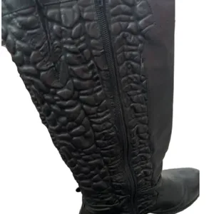 Mariana bubble leather Reanna boots BLACK Western Casual Mid Calf thumbnail 4