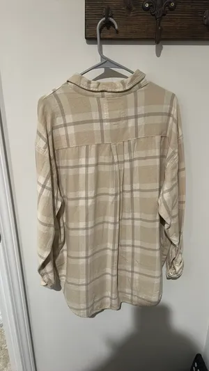 Aerie Oversized Flannel Shacket thumbnail 3