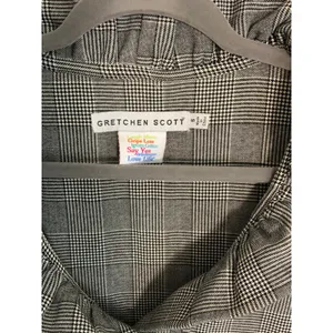 Gretchen Scott Ruff Neck Wall Street plaid‎ dress size small thumbnail 4