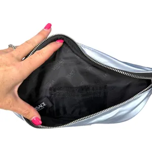 Versace Fragrances Silver Metallic Fanny Pack Belt Bag Sling NEW without Tags thumbnail 2