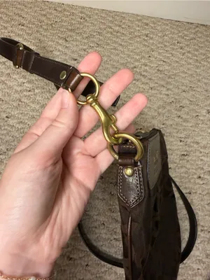 Y2K Coach Signature Op Art Madison Crossbody Bag in Brown Coach Monogram Purse thumbnail 13