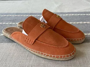 Tory Burch Seaside Mule Espadrille Sandals Sienna Rose Orange Size 9 thumbnail 2