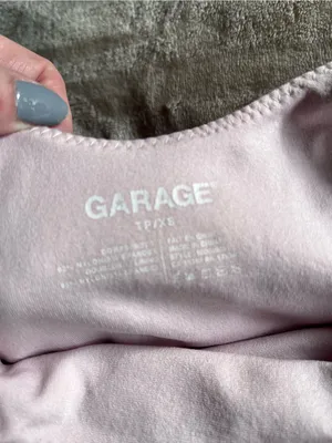 GARAGE Baby Pink Cap Short Sleeve Smoothing Tank Top Shirt Sz XS EUC thumbnail 5